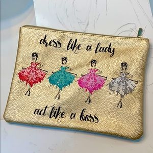Dress like a Lady Act Like a Boss clutch pouch
